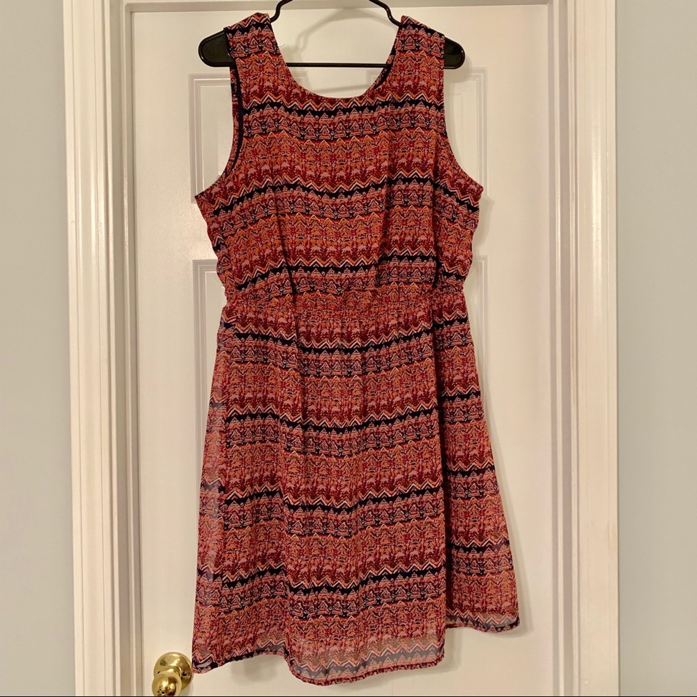 Indulge Women’s 2X Abstract Print Dress